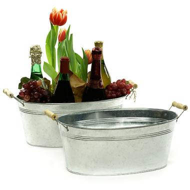 15  galvanized oval tub by15 1 wholesale metal containers tubs 15