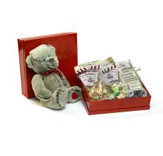 8" Sq Metal Box Painted Red