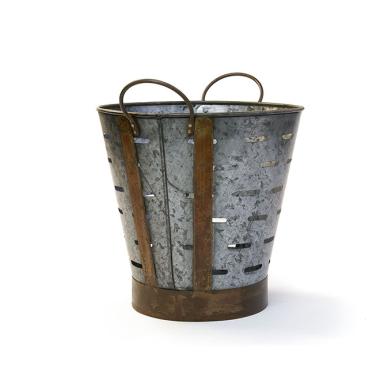 10 inch metal olive bucket deep vintage rustic by90 1 wholesale