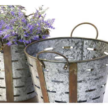 10 inch metal olive bucket deep vintage rustic by90 1 wholesale
