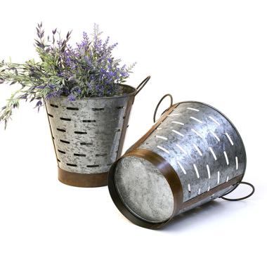 10 inch metal olive bucket deep vintage rustic by90 1 wholesale