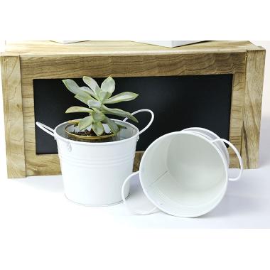 5  tin pot white by03 1w wholesale metal containers pails pots