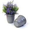 5  solid iron metal pot antique grey by74 1xgy wholesale containers