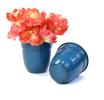 5  solid iron metal pot antique teal by74 1xtl wholesale containers