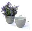 5  solid iron metal pot antique white by75 1xwh wholesale containers