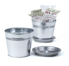 6  tin pot saucer galvanized by206 1 wholesale covers