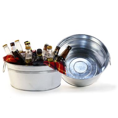 14  galvanized round bowl by21 1 wholesale metal containers tubs 13