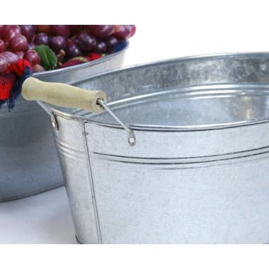 galvanized oval tub 13  by13 1 wholesale metal containers tubs 13
