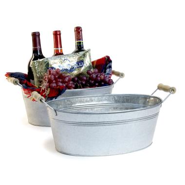 galvanized oval tub 13  by13 1 wholesale metal containers tubs 13