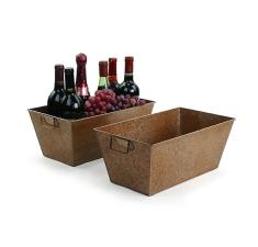 14  rectangle tin tray copper finish ty35 1cop wholesale metal containers rect