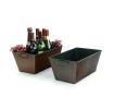 14  rectangle tin tray rust finish ty35 1rst wholesale metal containers