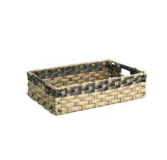 woven tray rectangle naturalblack tp38 1med handles bowls trays