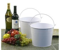 85  round tin pail white by28 1w wholesale metal containers pails