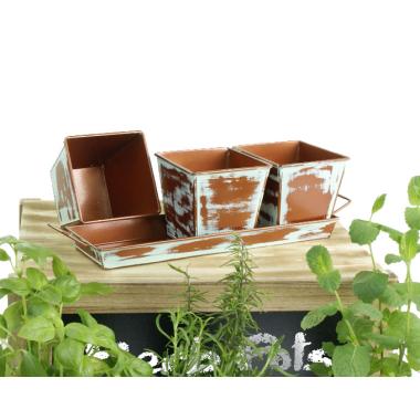 verdigriscopper herb container by42 1ver wholesale metal containers pails pots rectangle square