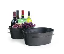 oval galvanized tub long antique brown by880 1abr wholesale metal containers