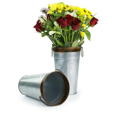 french bucket galvanized rust trim finish by883 1rst wholesale metal containers