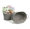 woven oval storage bin grey 2 tone tp145 1 handles bowls