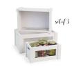 wood crate s3 wire window painted white td37 3w