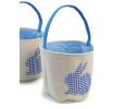 soft fabric blue bunny basket sf579 1bl wholesale containers handled baskets