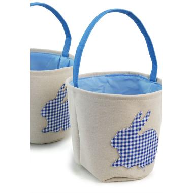 soft fabric blue bunny basket sf579 1bl wholesale containers handled baskets