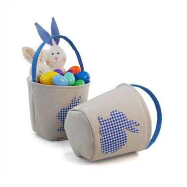 soft fabric blue bunny basket sf579 1bl wholesale containers handled baskets
