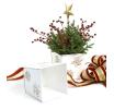 6x6  sq tin pot white snow flakes by66 1sfw wholesale