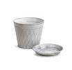 8  tin pot saucer antique white by208 1w wholesale covers