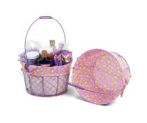 large wire basket round purple cloth lining single sy350 1lprp wholesale