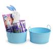 8  round tin tub light blue by18 1lb wholesale metal containers