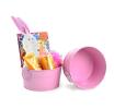 8  round tin tub light pink by18 1lp wholesale metal containers