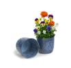 solid iron lathe pot with embossed mandala design antique blue by76 1bl wholesale