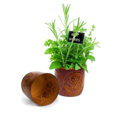 solid iron lathe pot with embossed mandala design rust finish by76 1rst wholesale