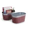 11  tin oval tub ribbed textured design burgundy bottom by81 1gib wholesale
