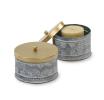 425  metal round box lid embossed petals design by445 1sm wholesale