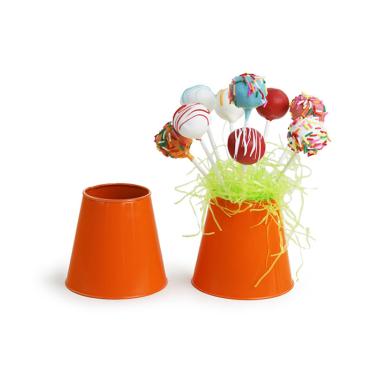 small tin frusta vase orange by301 1or wholesale metal containers pails