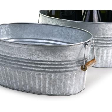 14  oval deep galvanized tub bale handle by68 1gi wholesale metal containers