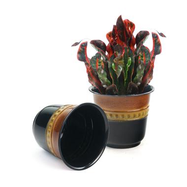 625  solid iron spun planter blackbrown glazed bn106 1 wholesale pot