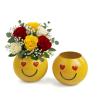 solid iron bowl smiley face golden yellow heart eyes by207 1h