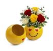 solid iron bowl smiley face golden yellow heart eyes by207 1h