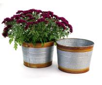 10  metal pot ribbed rust rim base finish by10 1rsr wholesale