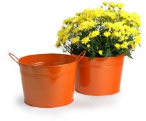 10  metal pot orange by96 1or wholesale covers