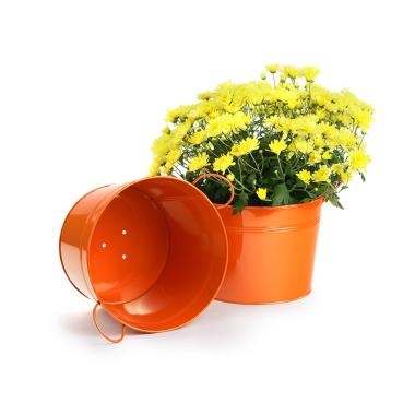 10  metal pot orange by96 1or wholesale covers