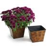 75  ribbed sq tin pot cover brown ty97 1br wholesale