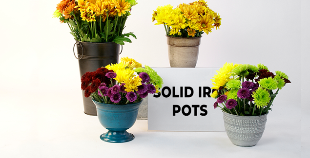 SOLID IRON POTS