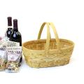 med woodchipbamboo oval double folding sd13 1 wholesale basket containers handled baskets