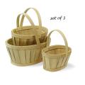 woodchip oval shop honey color sd10 3 wholesale basket containers handled baskets