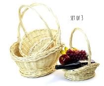 bleached willow oval gathering shop s3 sw320 3 wholesale basket containers handled
