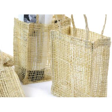 4x5 natural abacca tote bag pack 10 sa42 wholesale sinamay