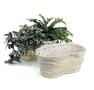 bamboo peanut shape white wash bo318 1w handles bowls trays