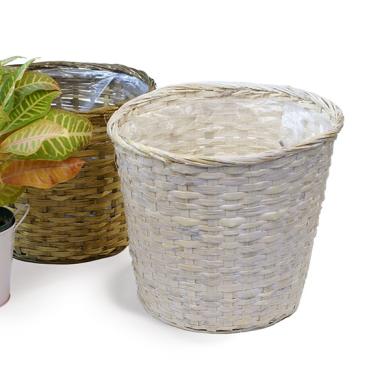 rattan pot cover 12  white pr12 1w wholesale basket containers